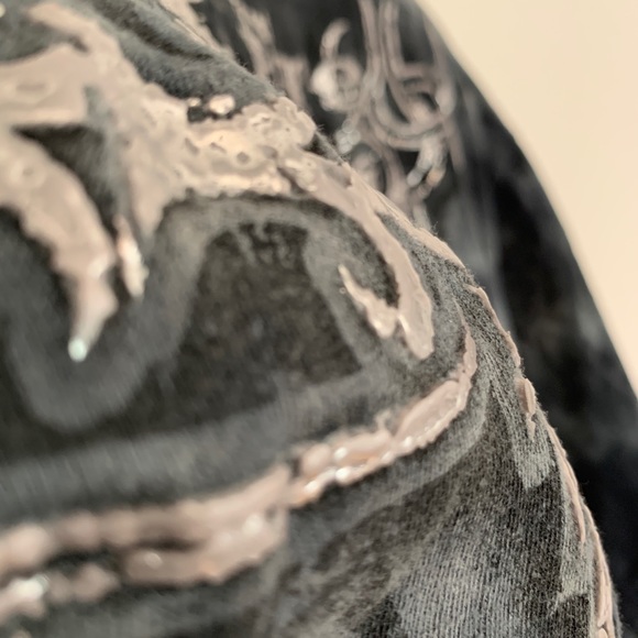 Ring of Fire 🔥 acid Silver & Black T shirt size L - Picture 4 of 5